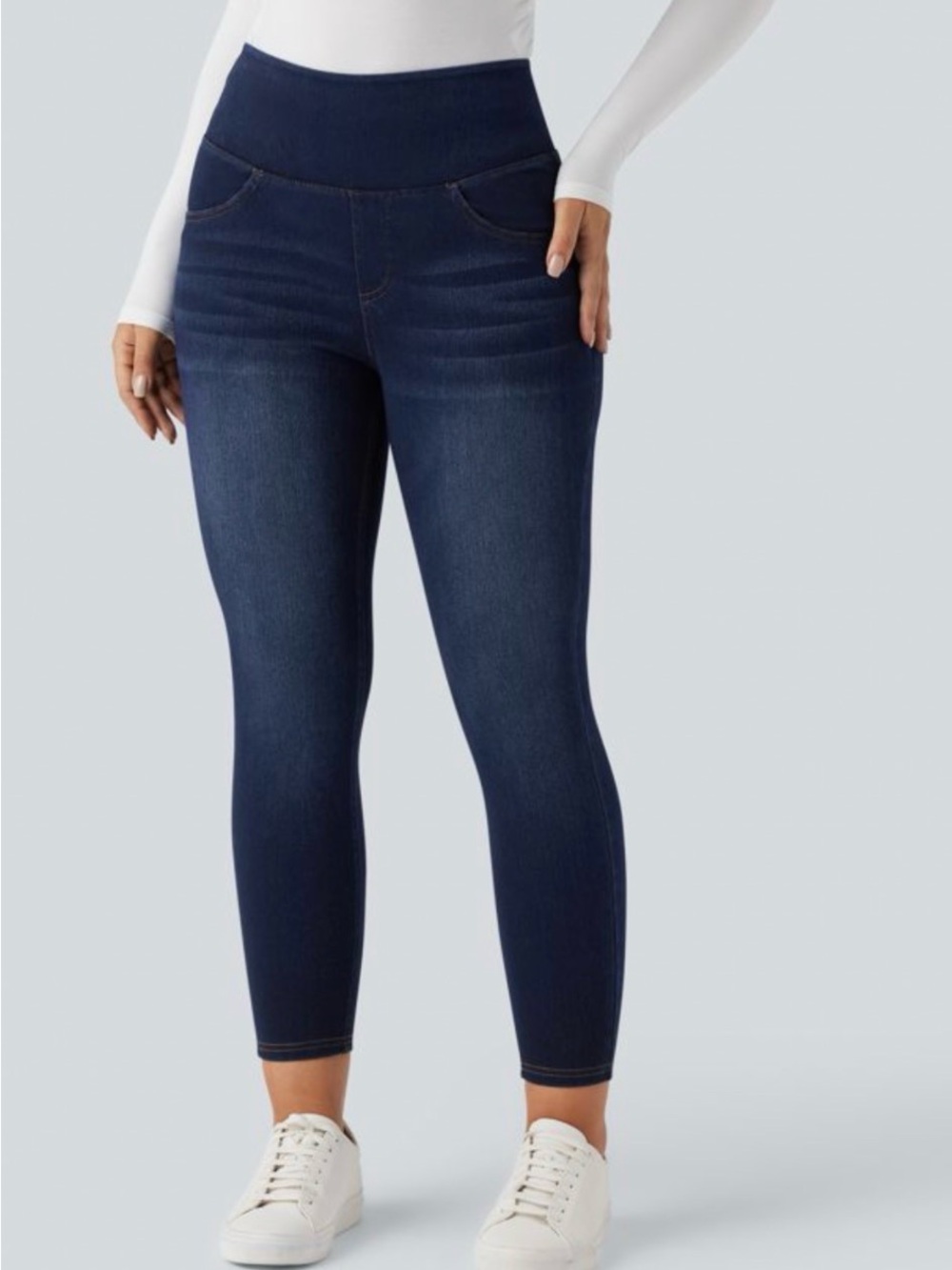 High-Waist Dark Blue Halara Women’s Jeggings